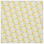 Graphic running duckling name art pattern fabric