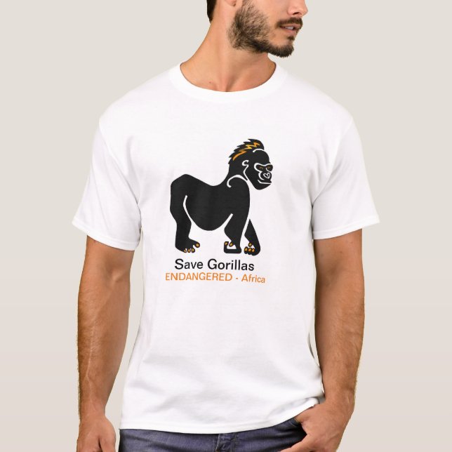 Graphic Save GORILLAS -Wildlife warrior -  T-Shirt (Front)