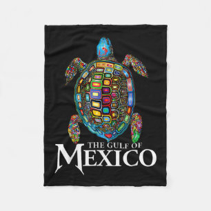 Graphic Sea Turtle Gulf Of Mexico Never Forget Fleece Blanket