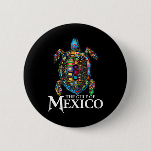 Graphic Sea Turtle Gulf Of Mexico Never Forget Tru Button