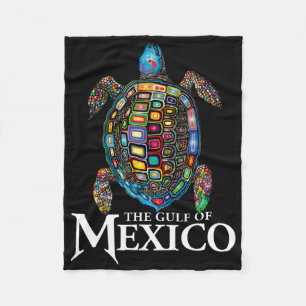 Graphic Sea Turtle Gulf Of Mexico Never Forget Tru Fleece Blanket