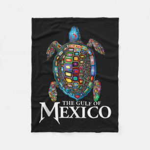 Graphic Sea Turtle Gulf Of Mexico Never Forget Tru Fleece Blanket