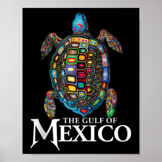 Graphic Sea Turtle Gulf Of Mexico Never Forget Tru Poster