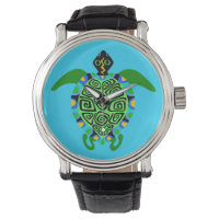 Graphic - Sea TURTLE - Wildlife - Aqua -