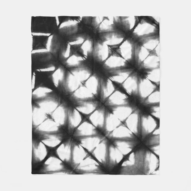 Graphic Shibori I Fleece Blanket (Front)