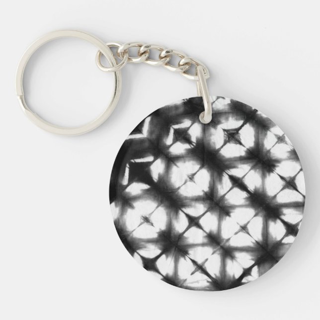 Graphic Shibori I Keychain (Front)