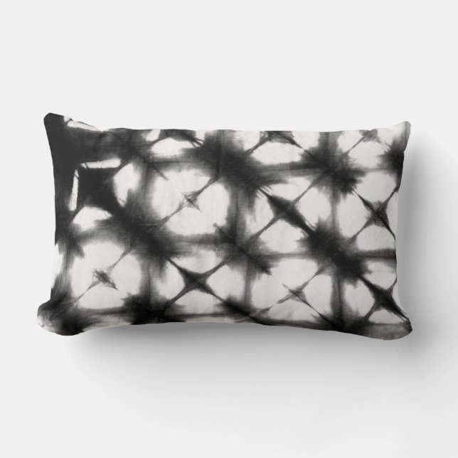 Graphic Shibori I Lumbar Pillow (Front)