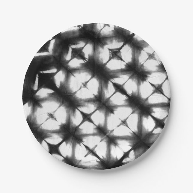 Graphic Shibori I Paper Plates (Front)