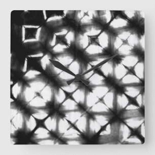 Graphic Shibori I Square Wall Clock