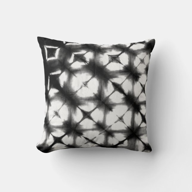 Graphic Shibori I Throw Pillow (Front)