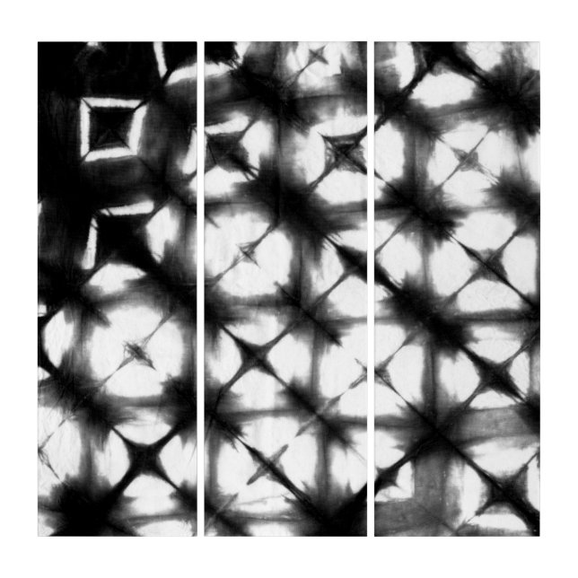 Graphic Shibori I Triptych (Front)