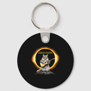 Graphic Shirt Eclipse Cat Guitar 08 12 Keychain