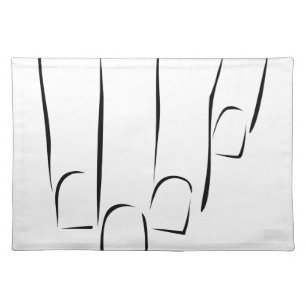 Graphic showing nail care or manicure placemat