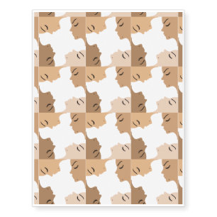 Graphic showing unity amongst beautiful women temporary tattoos