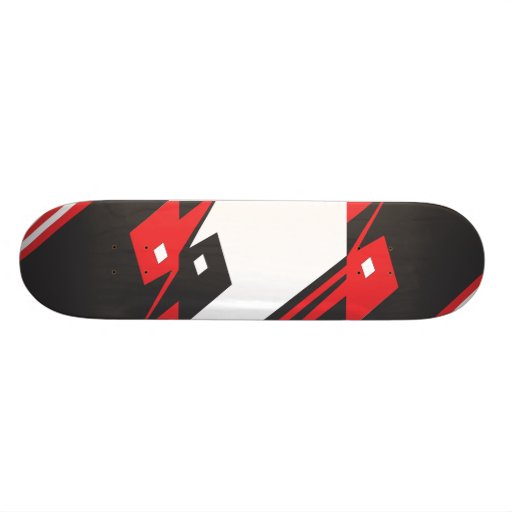 graphic Skateboard, red and black Skateboard Deck | Zazzle