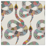 graphic snake cream fabric