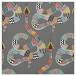 graphic snake gray fabric