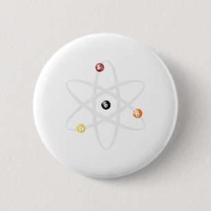 Graphic Snookers Billiards Professional Men Women Button