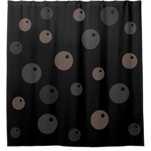 Graphic Soap Dark Grey Bubbles on any Color Shower Curtain