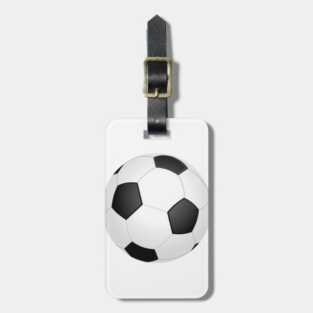 graphic soccer ball luggage tag (Front Vertical)