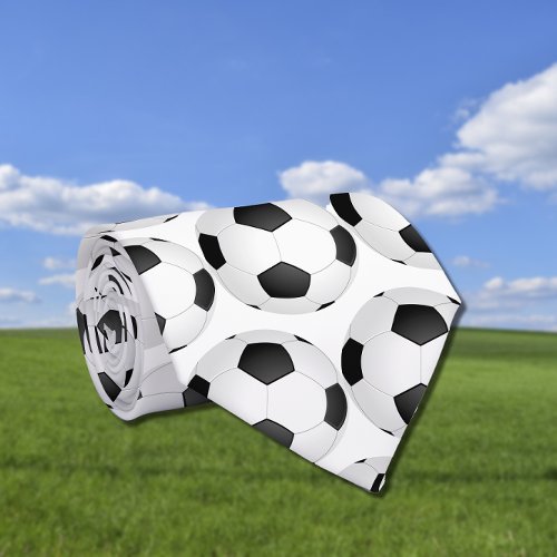 graphic soccer ball pattern neck tie