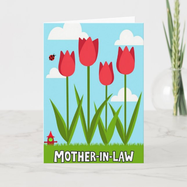 Graphic Spring Mothers Day Card (Front)