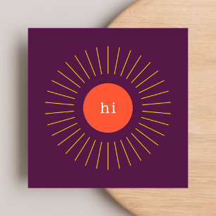 Graphic Sun Hi Dating Business Cards