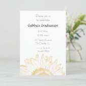 Graphic Sunflower Graduation Party Invitation (Standing Front)