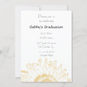 Graphic Sunflower Graduation Party Invitation (Front)