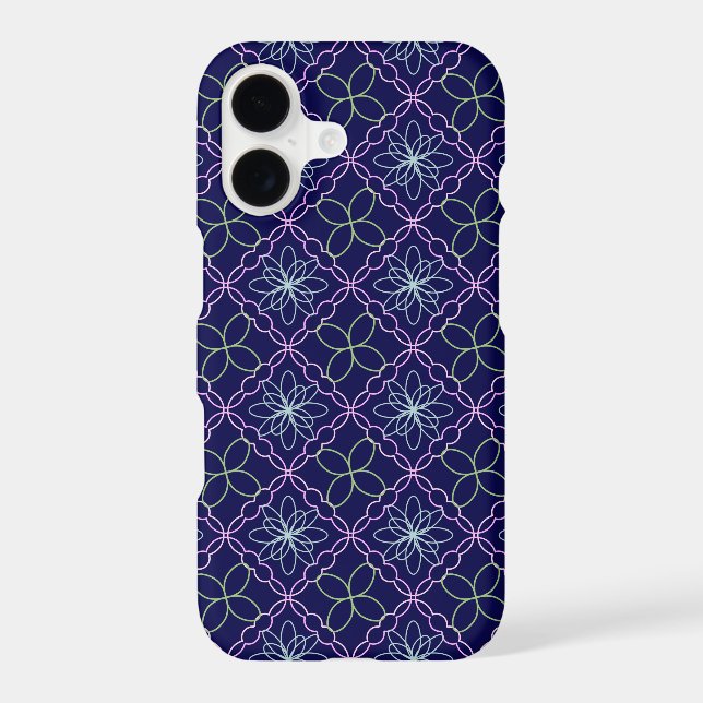 graphic swirly flower pattern Case-Mate iPhone case (Back)