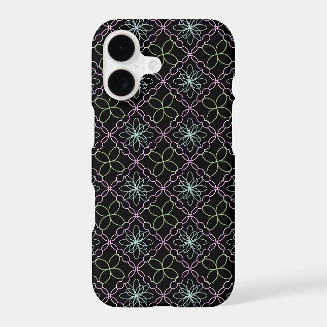 Graphic Swirly Flower Pattern Case-Mate iPhone Case (Back)