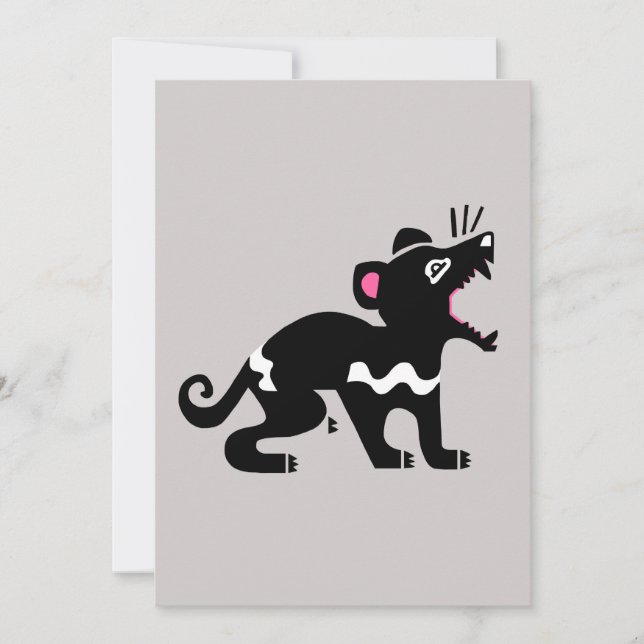 Graphic Tasmanian DEVIL - Animal lover - Holiday Card (Front)