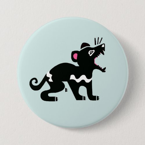 Graphic TASMANIAN DEVIL_Australian wildlife _ Aqua Button