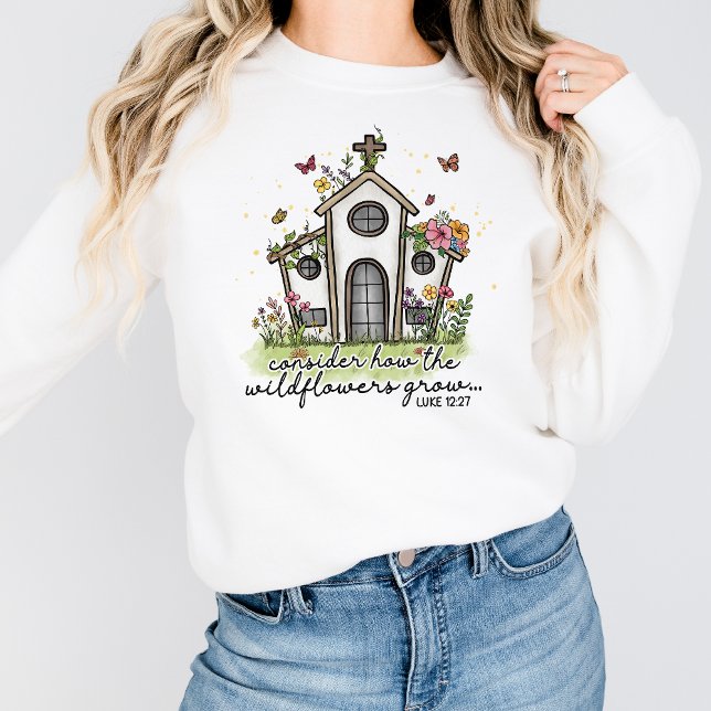 Graphic Tee For Women Christian Sweatshirt Floral (Creator Uploaded)