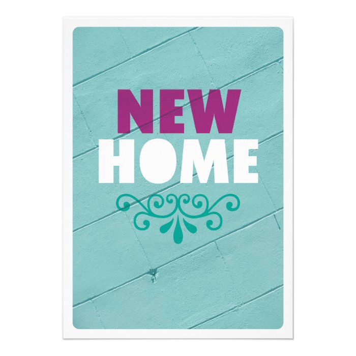 Graphic text new home housewarming invitation