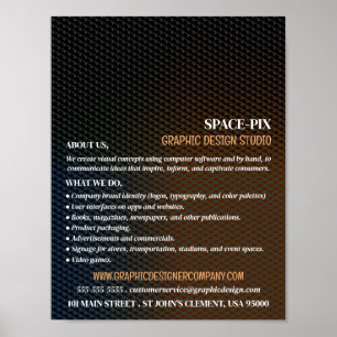Graphic Texture, Graphic Designer Advertising Poster