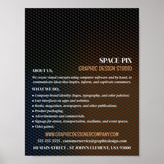 Graphic Texture, Graphic Designer Advertising Poster (Front)