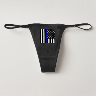Graphic Thin Blue Line Display US Flag