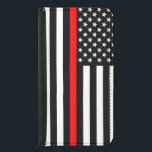 Graphic Thin Red Line Display US Flag Samsung Galaxy S5 Wallet Case<br><div class="desc">The symbolic Thin Red Line on a US flag as a show of support to firefighters and a gift idea for award, graduation, memorial, and remembrance occasions. Use the "Contact this Designer" link to contact us with your special design requests or for some assistance with any of your customization needs....</div>