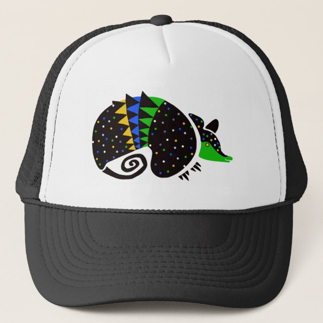 Graphic  Three-banded ARMADILLO - Wildlife- Trucker Hat (Front)