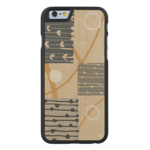 Graphic Tiles Carved Maple iPhone 6 Case