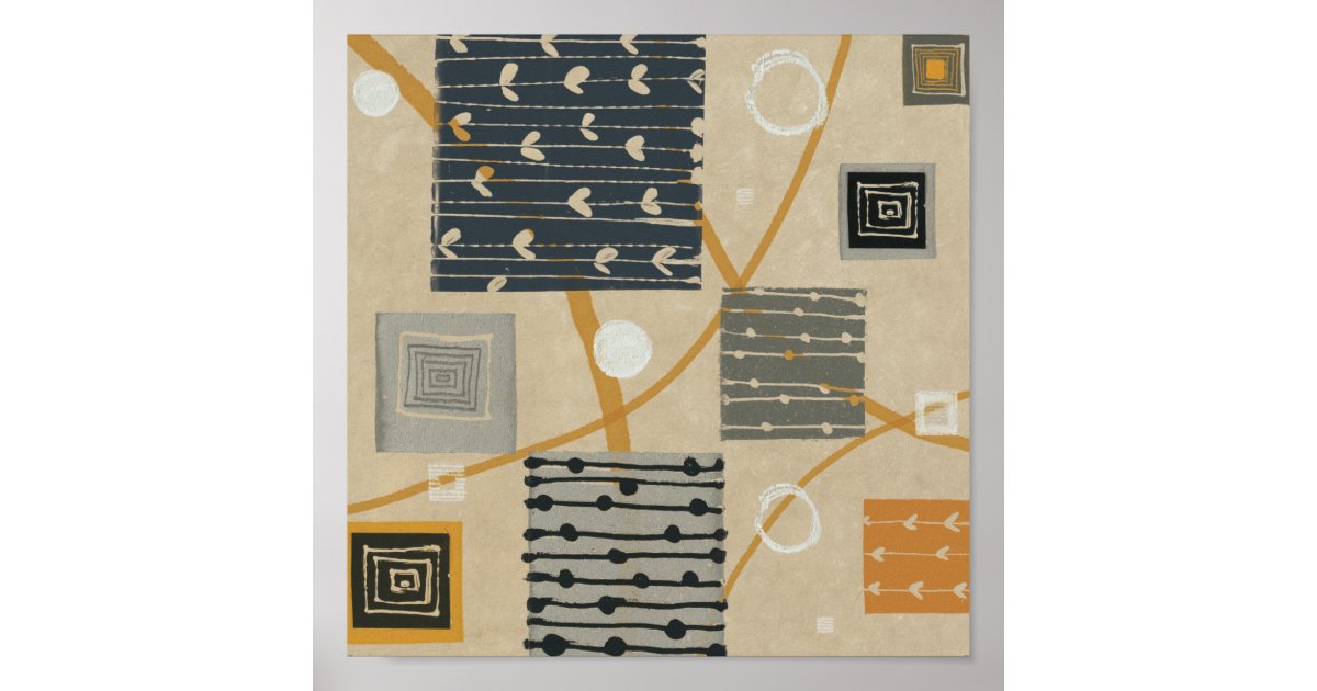 Graphic Tiles Poster Zazzle