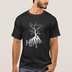 Graphic Tree Fishing Rod  Fish Sheepshead  1 T-Shirt