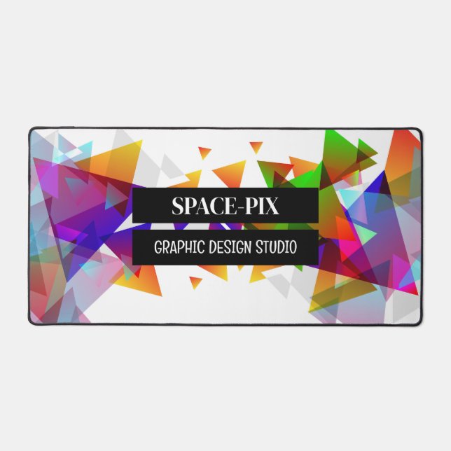 Graphic Triangle Design, Graphic Designer Desk Mat (Front)