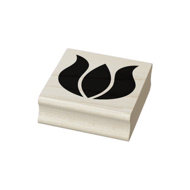 Graphic Tulip Flower Blossom Floral Design Rubber Stamp (Stamp)