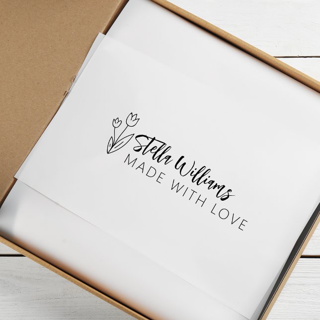 Graphic Tulip Script Made With Love Rubber Stamp (Graphic Tulip Script Made With Love Rubber Stamp)