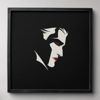Graphic Vampire illustration Peel And Stick Photo Tile