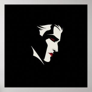 Graphic Vampire illustration Poster