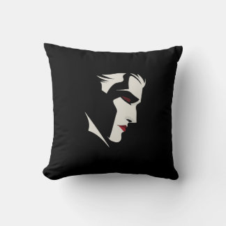 Graphic Vampire illustration Throw Pillow