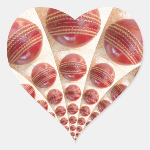 Graphic Vintage Cricket Game of Championsjpg Heart Sticker